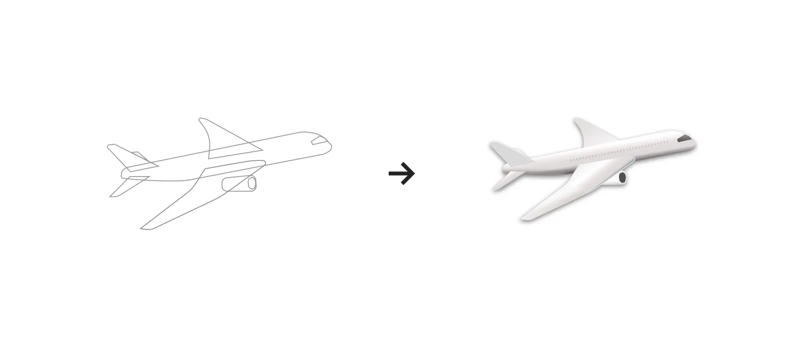 flight-sketch2vector