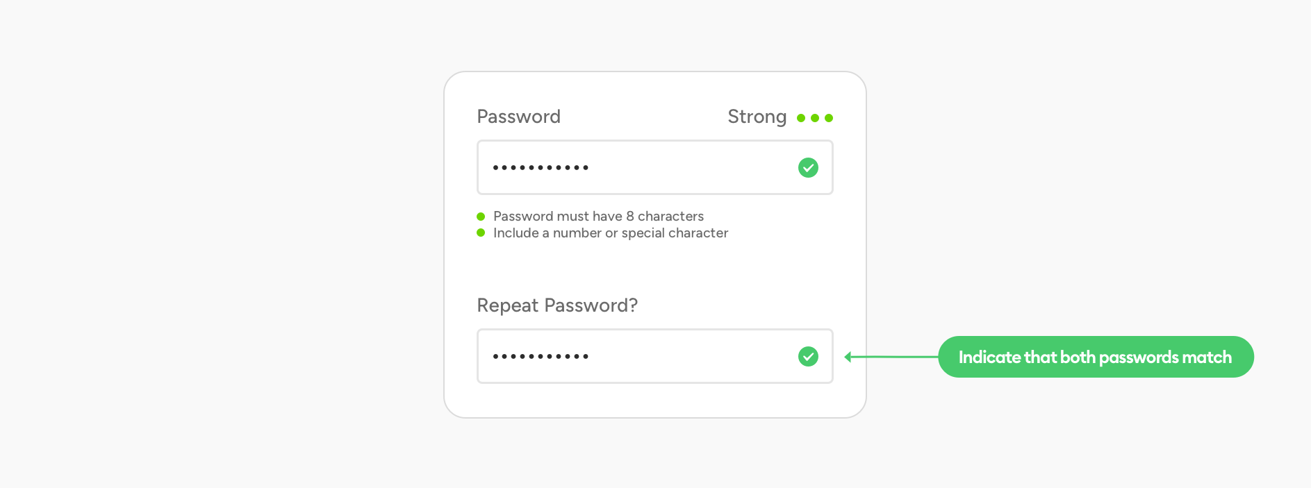 registration form repeat password field