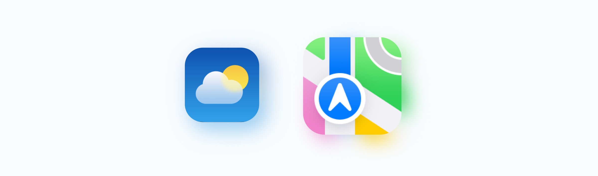 iOS 15 weather and maps icons