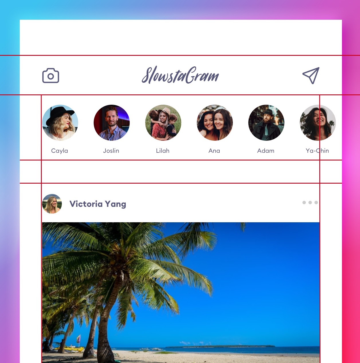 finished app layout